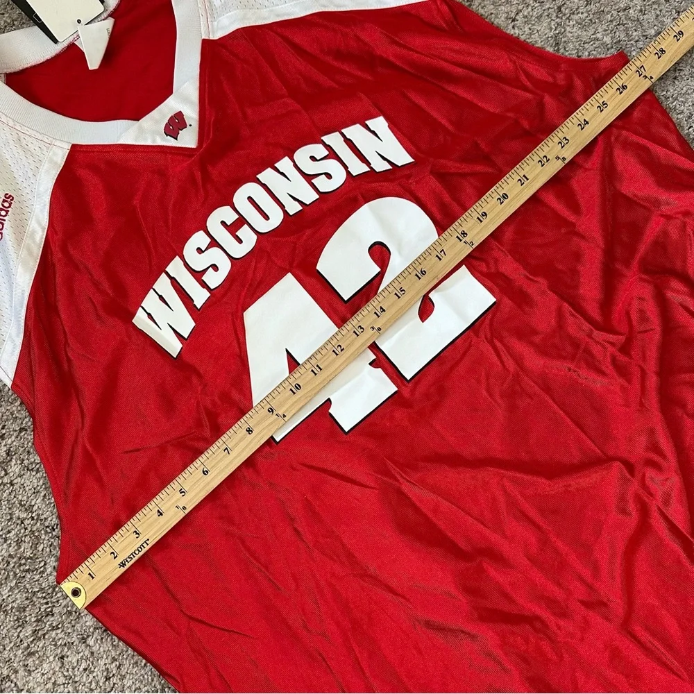 Adidas Wisconsin Red‎ Basketball Jersey